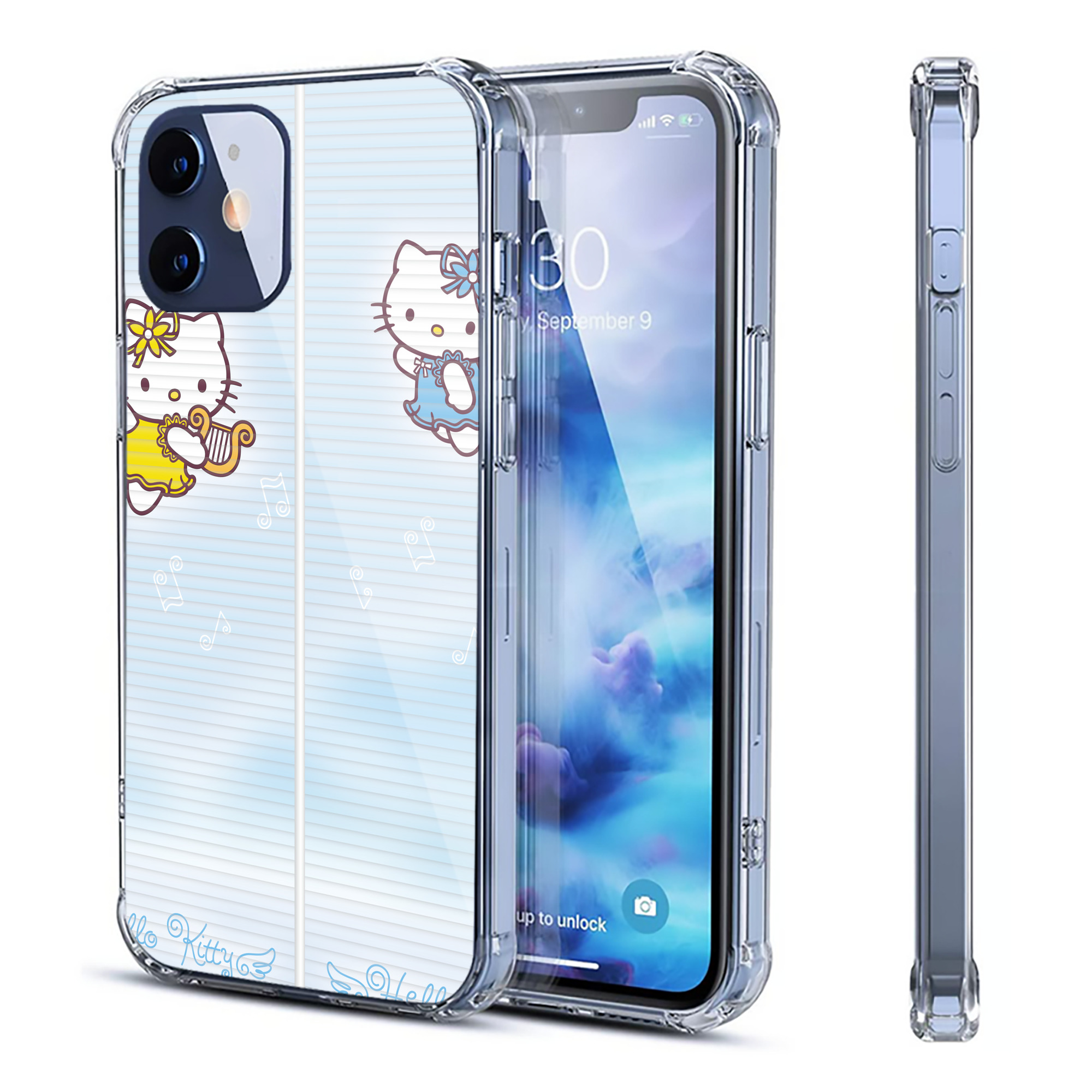 （画像用） Hello Kitty ハローキティ 【iPhone 12シリーズ対応】透明スマホケース（クリアソフトケース）